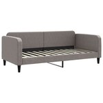 vidaXL Lit de jour avec gigogne et tiroirs taupe 90x200 cm tissu
