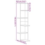 vidaXL Étagère d'angle murale chêne artisanal bois d'ingénierie