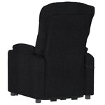 vidaXL Fauteuil inclinable électrique Noir Tissu