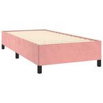 vidaXL Sommier à lattes de lit et matelas Rose 80x200 cm Velours