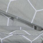 vidaXL Ensemble de housse de couette Gris 220x240 cm Coton