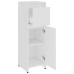 vidaXL Ensemble de meubles de salle de bain 4Pièces Blanc Bois ingénierie