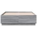 vidaXL Cadre de lit avec lumières LED sonoma gris 120x190 cm