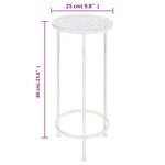 vidaXL Support de plantes 3 Pièces Style vintage Métal Blanc antique