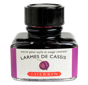 Encre traditionnelle à stylo en flacon 'D' 30ml Larmes de cassis HERBIN