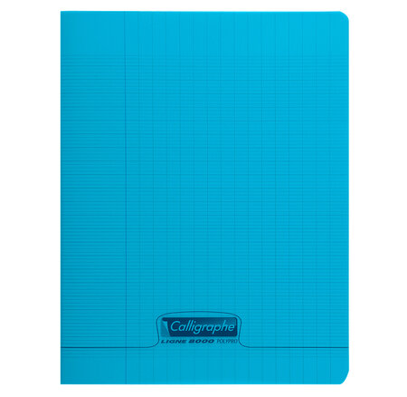 Cahier piqué POLYPRO 24x32 cm 48p séyès 90g Bleu CALLIGRAPHE