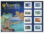 Collector 8 timbres - O'tantik terre de sel - Saint Martin - Lettre Verte