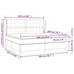 vidaXL Sommier à lattes de lit avec matelas Bleu 200x200 cm Tissu