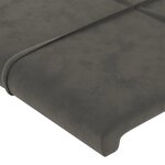 vidaXL Têtes de lit 2 Pièces Gris foncé 90x5x78/88 cm Velours