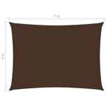 vidaXL Voile de parasol tissu oxford rectangulaire 6x7 m marron