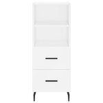 vidaXL Buffet haut Blanc 34 5x34x180 cm Bois d'ingénierie