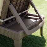ALLIBERT by KETER - Bain de soleil 4 positions Jaipur avec coussin - imitation rotin - coloris cappuccino.