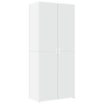 vidaXL Buffet haut blanc 80x42 5x185 cm bois d'ingénierie