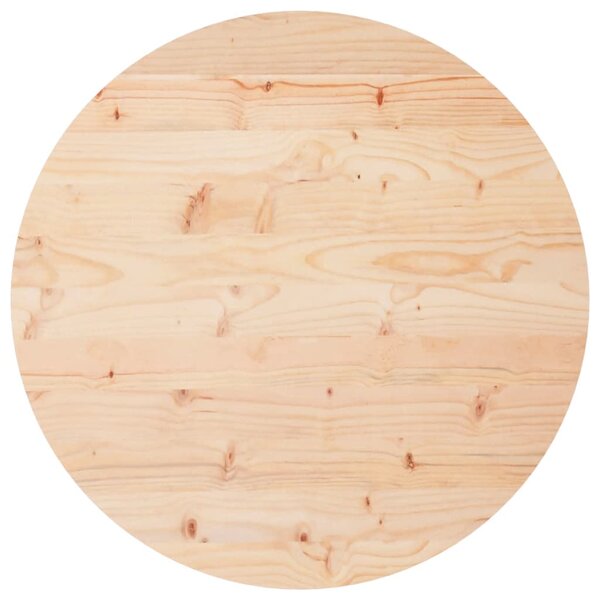 vidaXL Dessus de table rond Ø60x3 cm bois de pin massif