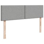 vidaXL Sommier à lattes de lit avec matelas Gris clair 160x200cm Tissu