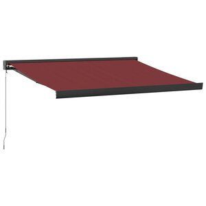 vidaXL Auvent manuel rétractable bordeaux 350x250 cm