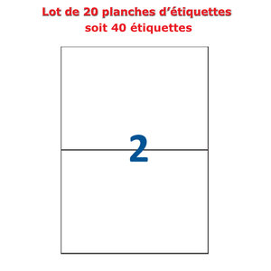 Étiquettes BLANCHE - Format 55 x 35 mm - En rouleau de 500 ex