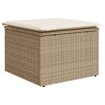 vidaXL Salon de jardin avec coussins 10 Pièces beige résine tressée