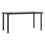 vidaXL Ensemble à manger de jardin et coussins 7 Pièces marron rotin