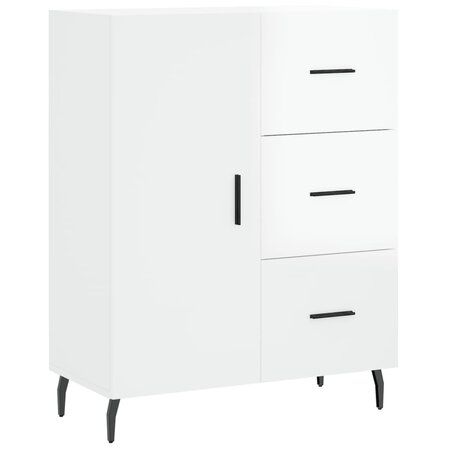 vidaXL Buffet Blanc brillant 69 5x34x90 cm Bois d'ingénierie