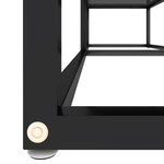 vidaXL Meuble TV Noir 140x40x40 5 cm Verre trempé
