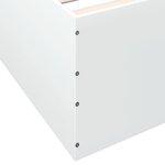 vidaXL Cadre de lit blanc 90x190 cm bois d'ingénierie