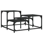 vidaXL Table basse noir 68x68x40 cm bois d'ingénierie