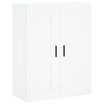 vidaXL Buffet haut Blanc 69 5x34x180 cm Bois d'ingénierie