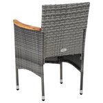 vidaXL Ensemble à manger de jardin 11 Pièces résine tressée gris