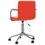 vidaXL Chaises à manger pivotantes lot de 2 rouge similicuir