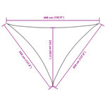 vidaXL Voile de parasol tissu oxford triangulaire 3 5x3 5x4 9 m
