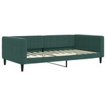 vidaXL Lit de jour et gigogne et tiroirs vert foncé 100x200 cm velours