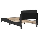 vidaXL Cadre de lit avec tête de lit Noir 80x200 cm Tissu