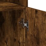 vidaXL Armoire de rangement chêne fumé 80x42 5x225cm bois d'ingénierie