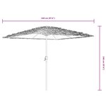 vidaXL Parasol de jardin avec mât en acier marron 248x248x248 cm