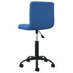 Chaise fauteuil siège pivotante de bureau informatique étude velours bleu 02_0024093