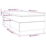 vidaXL Sommier à lattes de lit avec matelas Gris clair 100x200cm Tissu