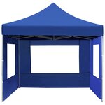 vidaXL Tente de réception pliable avec parois Aluminium 4 5x3 m Bleu