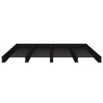 vidaXL Lit de palette sans matelas noir 120x200 cm bois massif