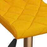 vidaXL Chaises à manger pivotantes lot de 2 jaune moutarde velours