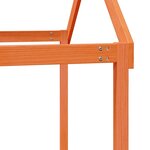 vidaXL Lit haut avec toit cire marron 90x190 cm bois de pin massif