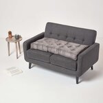 Coussin rehausseur pour canapé en suédine  Gris foncé - HOMESCAPES