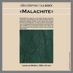 4 Lames décoratives MALACHITE pour poteau LA BOXX