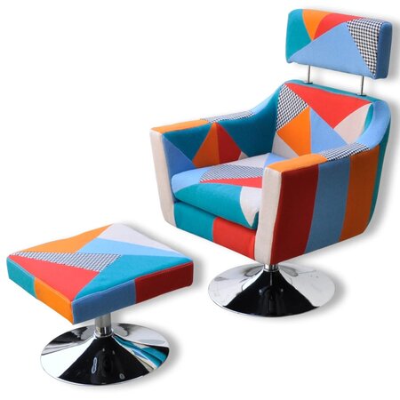 vidaXL Fauteuil TV avec design de patchwork Tissu