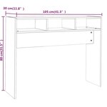 vidaXL Table console Chêne fumé 105x30x80 cm Bois d'ingénierie
