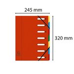 Trieur Harmonika, A4, 7 compartiments, rouge EXACOMPTA