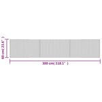 vidaXL Tapis rectangulaire naturel 60x300 cm bambou