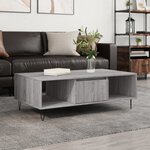 vidaXL Table basse sonoma gris 104x60x35 cm bois d'ingénierie