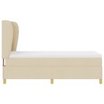 vidaXL Box Spring lit avec Matelas Crème 90x200 cm