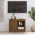 vidaXL Meuble TV Marron miel 70x36 5x52 cm Bois de pin massif